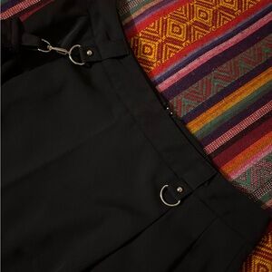 High Waisted Gothic Pleated Mini Skater Skirt